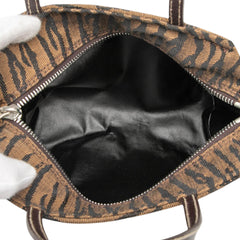 Fendi Canvas Zebra Print Handbag