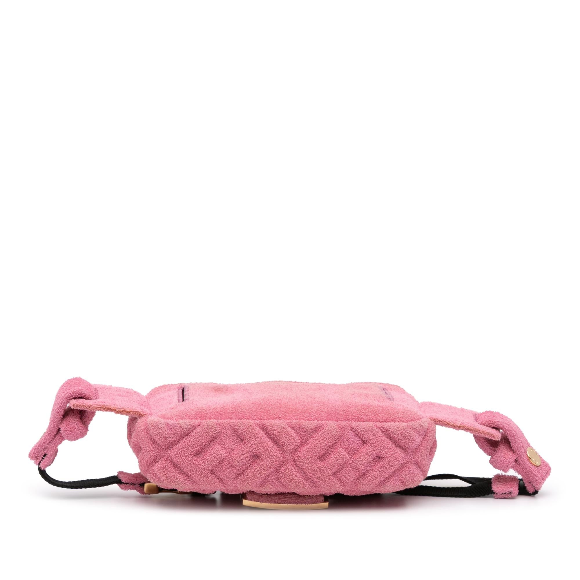 Fendi Embossed Terry Cloth FF 1974 Convertible Belt Baguette