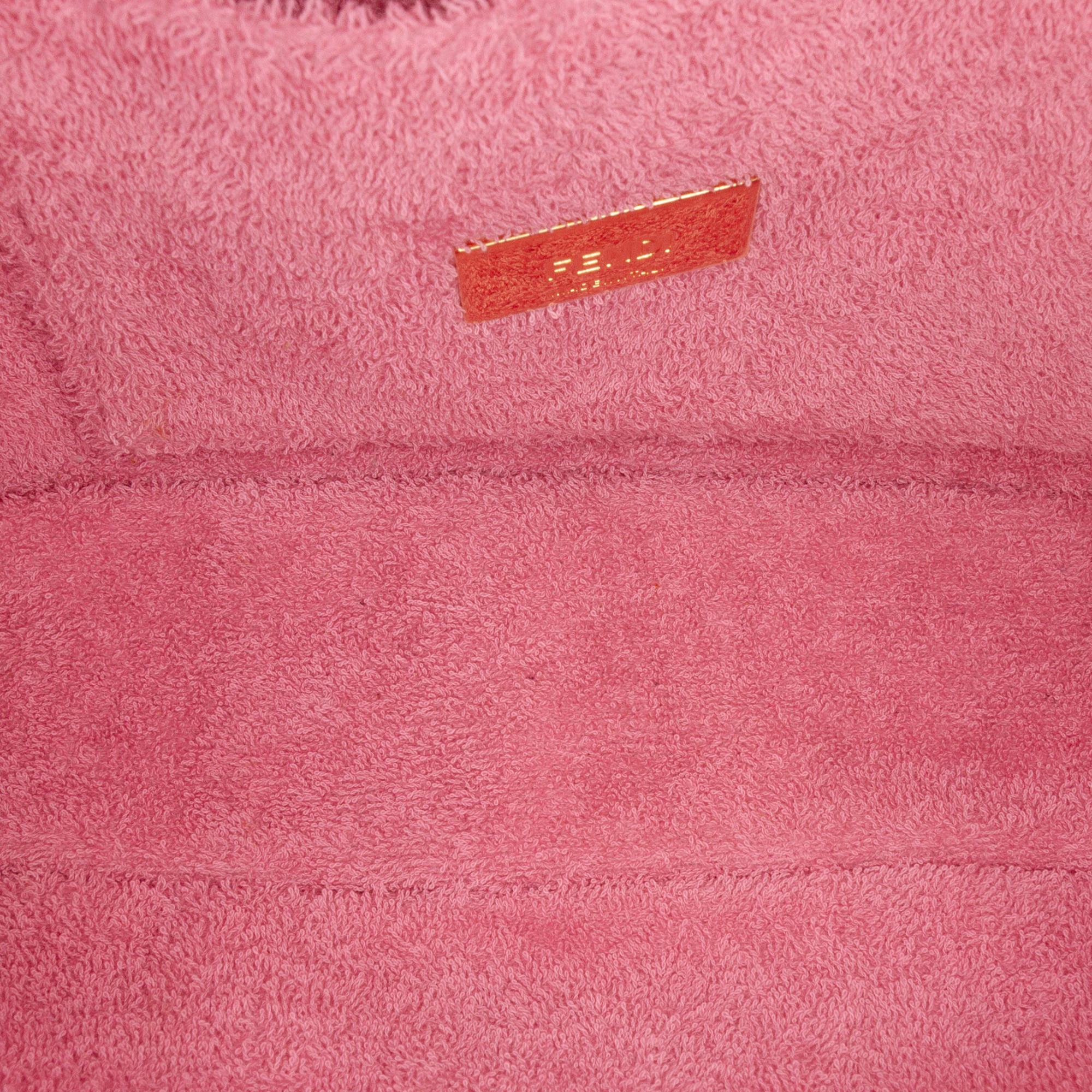 Fendi Embossed Terry Cloth FF 1974 Convertible Belt Baguette