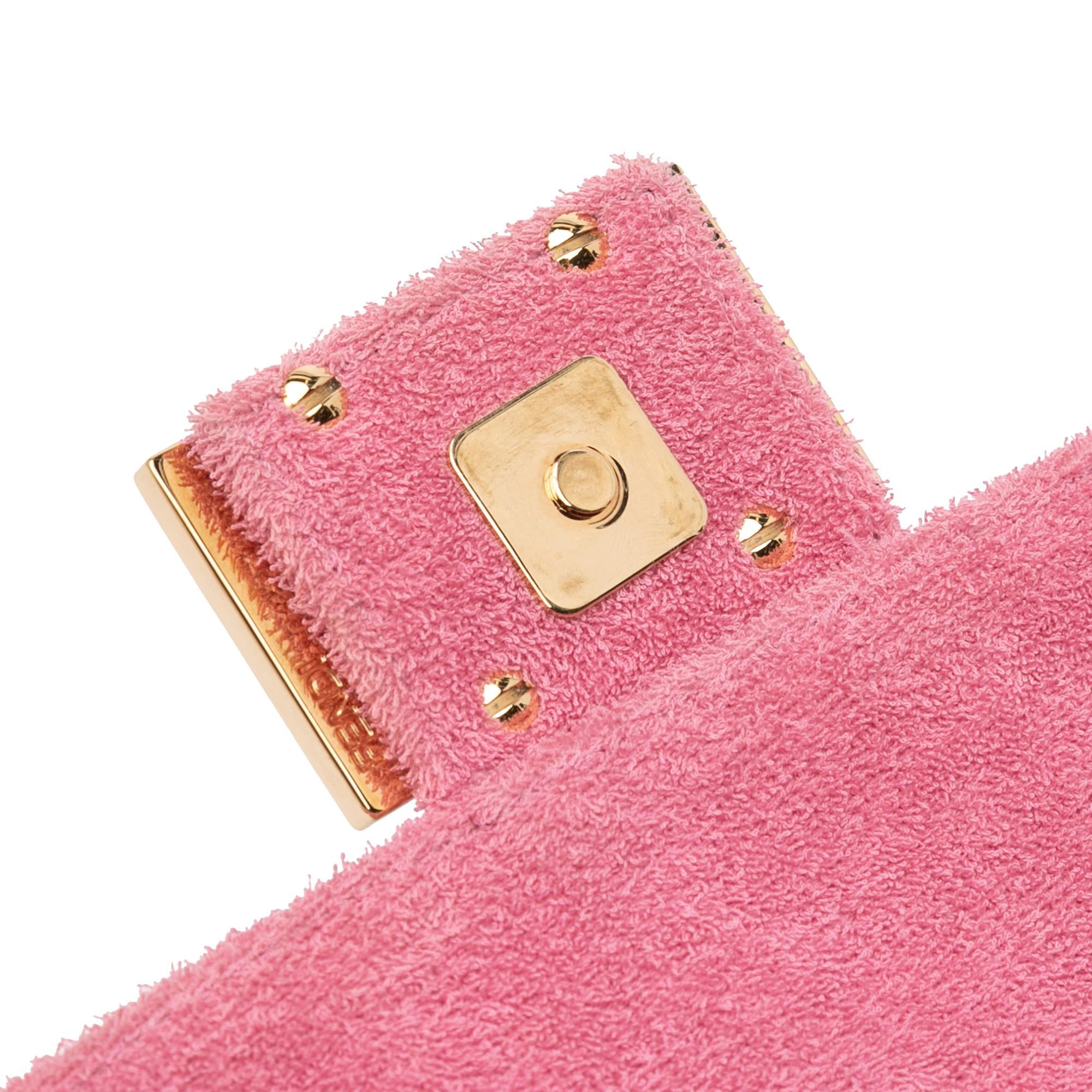 Fendi Embossed Terry Cloth FF 1974 Convertible Belt Baguette