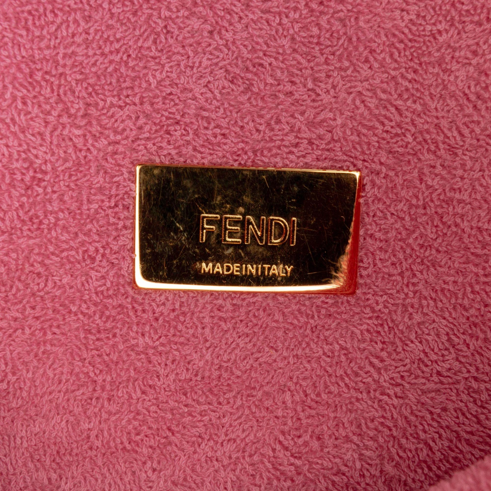 Fendi Embossed Terry Cloth FF 1974 Convertible Belt Baguette