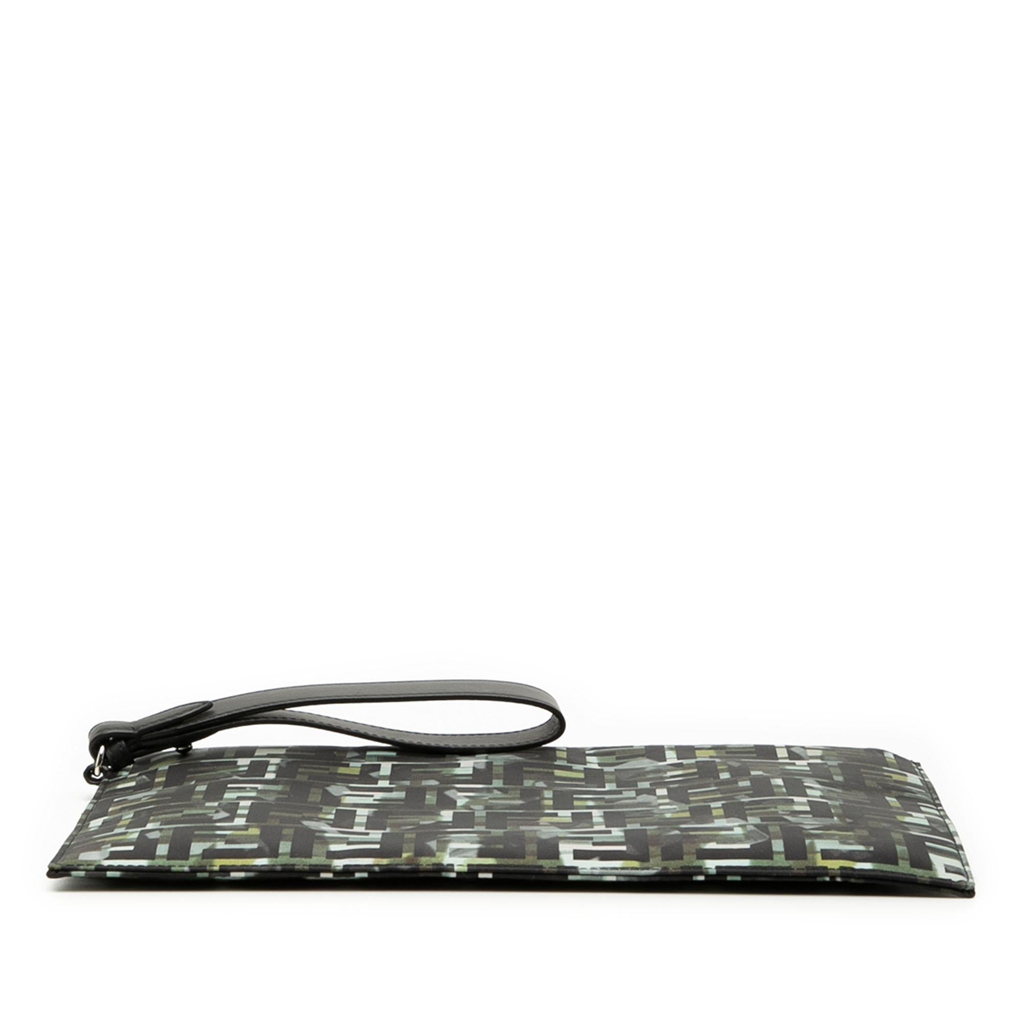 Fendi FF 1974 Nylon Camouflage Wristlet Pouch