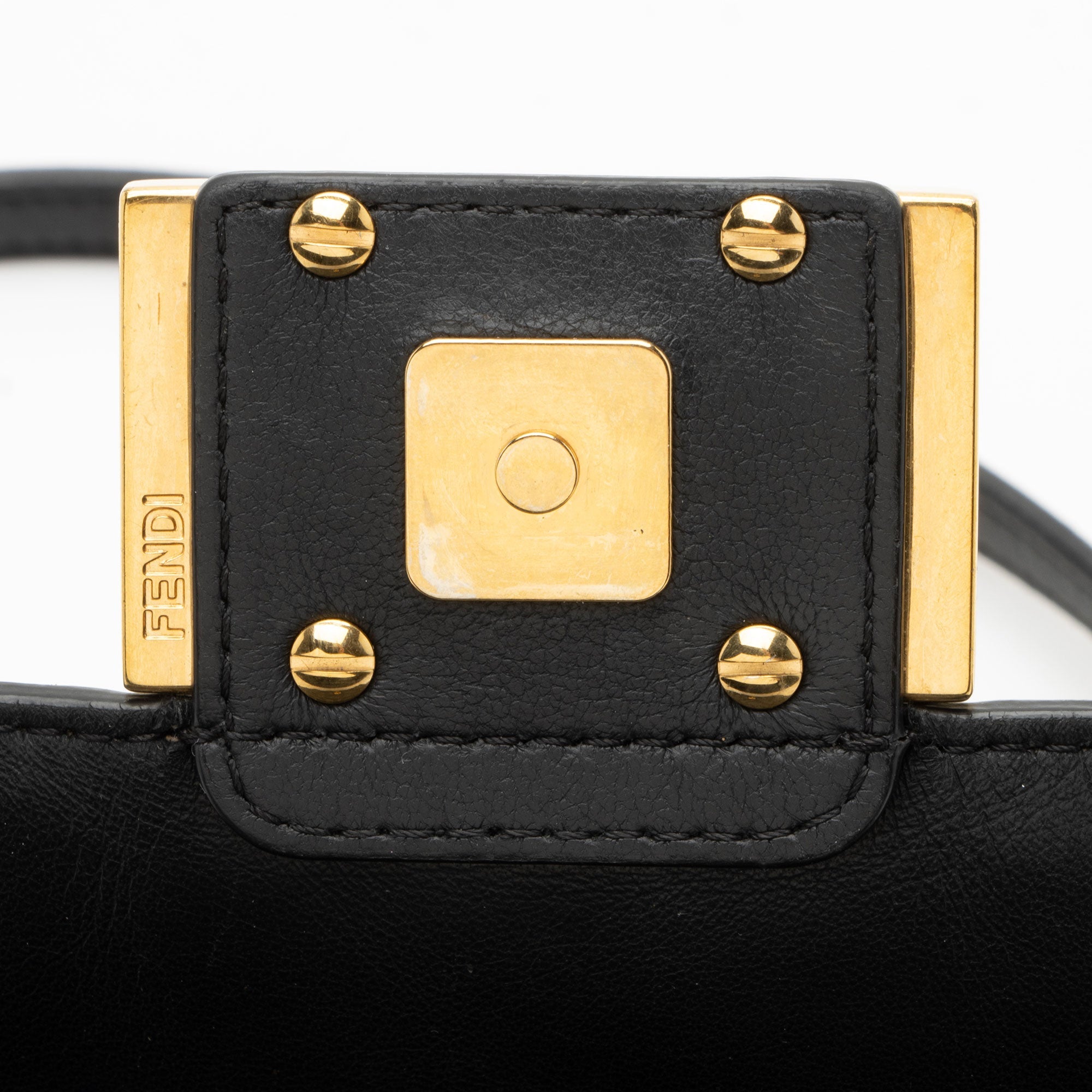 Fendi FF Embossed 1974 Mini Baguette Shoulder Bag