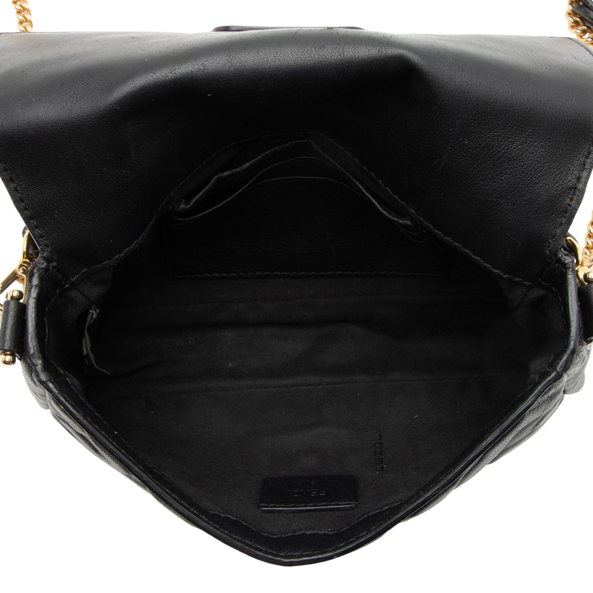 Fendi FF Embossed 1974 Mini Baguette Shoulder Bag