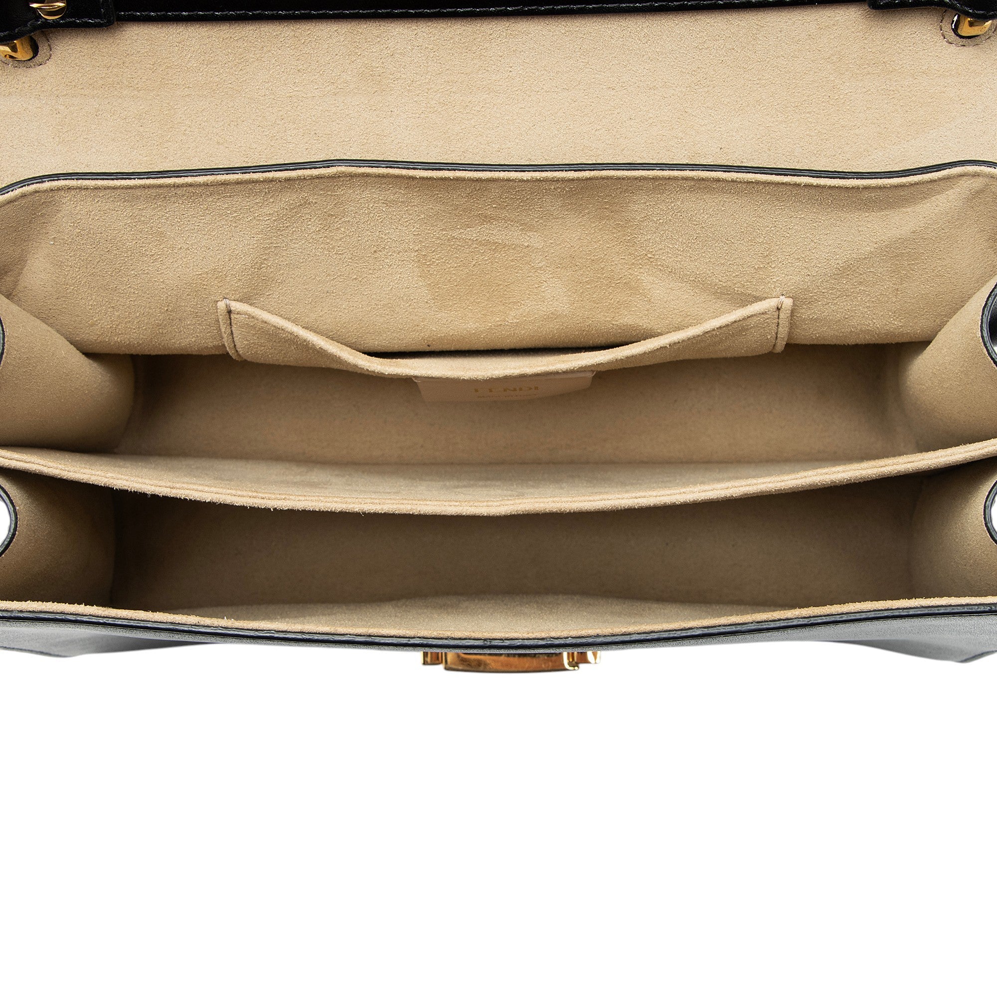Fendi FF Embossed Calfskin Kan U Medium Shoulder Bag