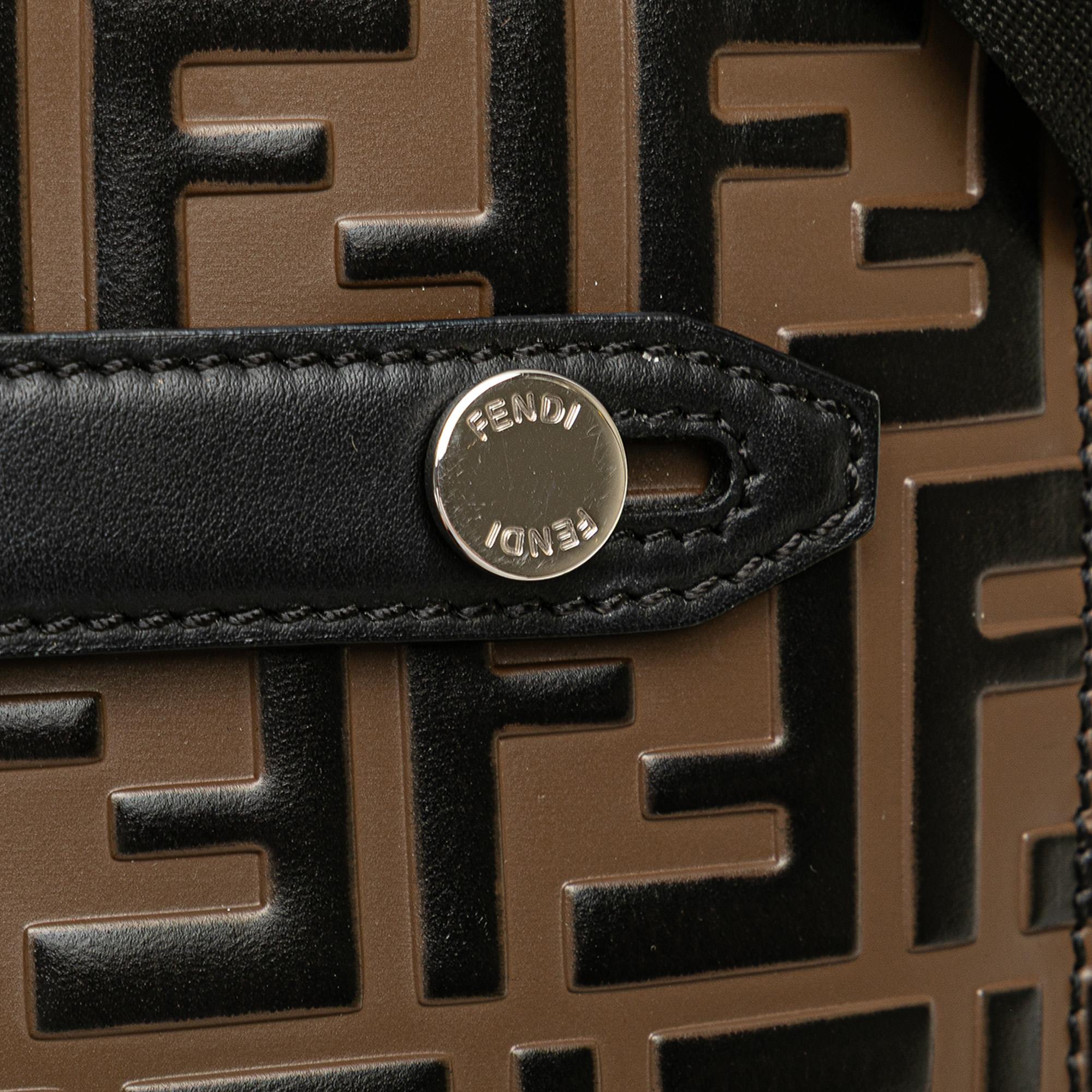 Fendi FF Embossed Leather 1974 Crossbody