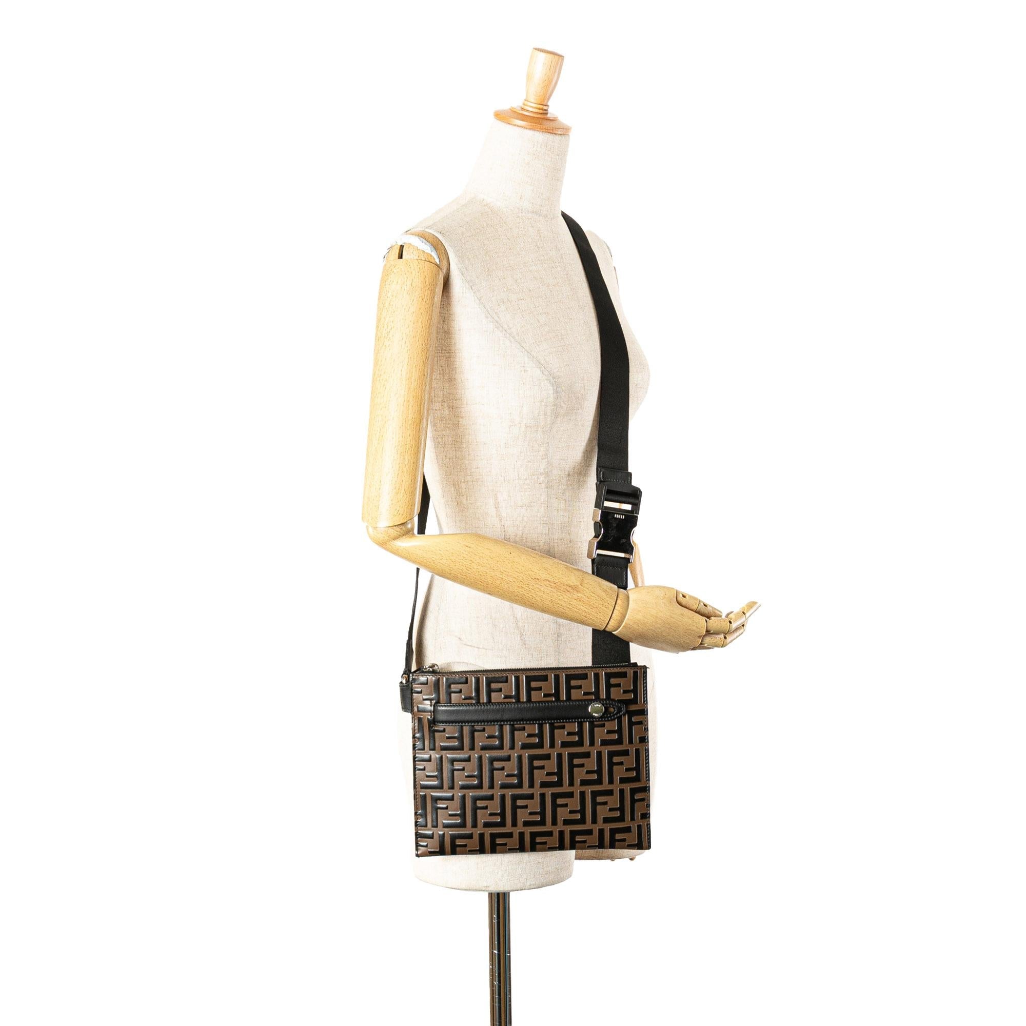 Fendi FF Embossed Leather 1974 Crossbody