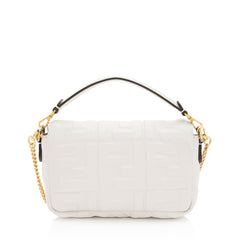 Fendi FF Embossed Leather 1974 Mini Baguette Shoulder Bag