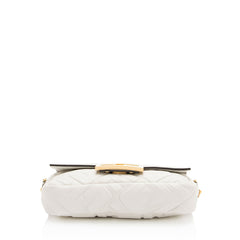 Fendi FF Embossed Leather 1974 Mini Baguette Shoulder Bag