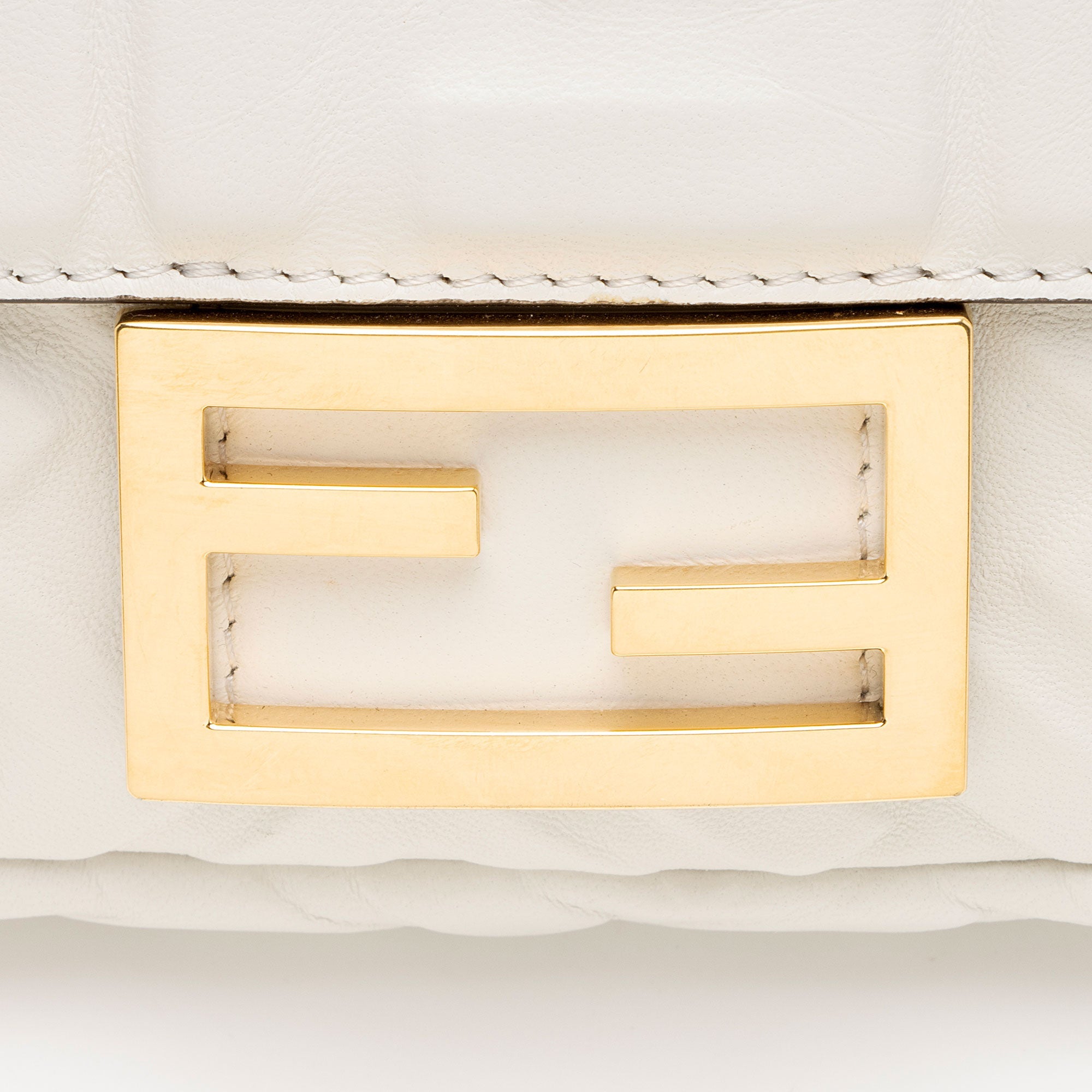 Fendi FF Embossed Leather 1974 Mini Baguette Shoulder Bag