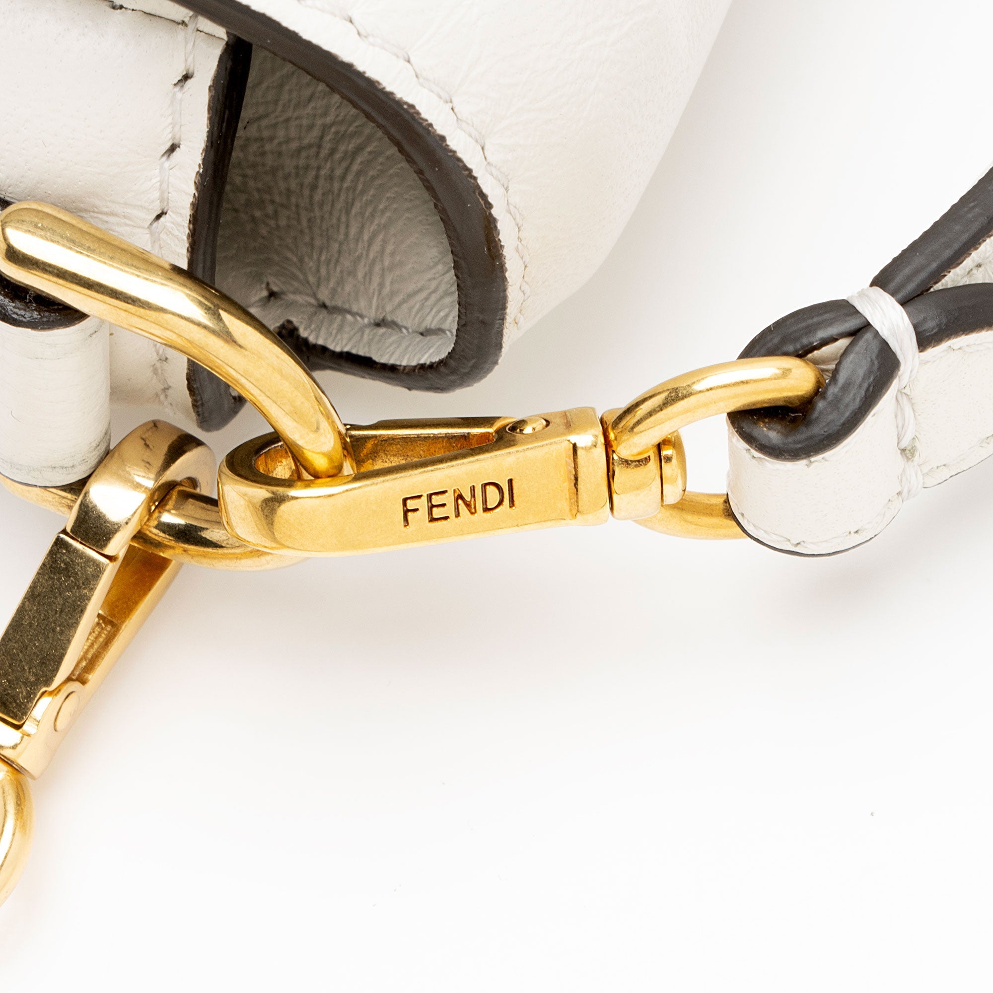 Fendi FF Embossed Leather 1974 Mini Baguette Shoulder Bag