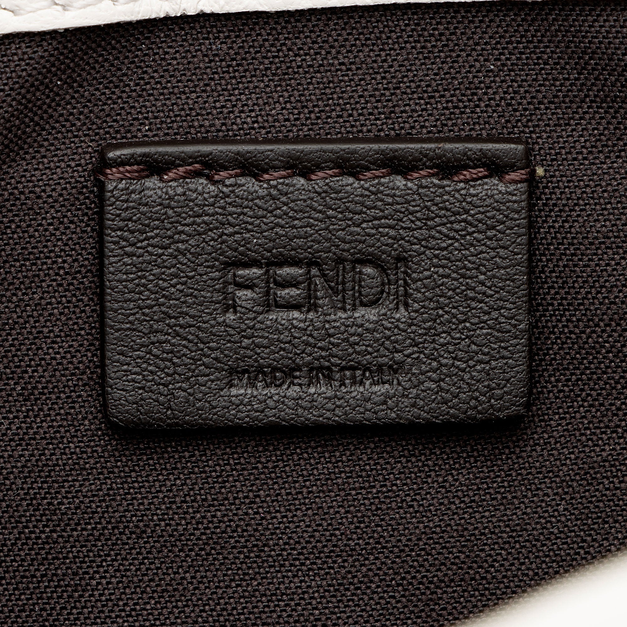 Fendi FF Embossed Leather 1974 Mini Baguette Shoulder Bag