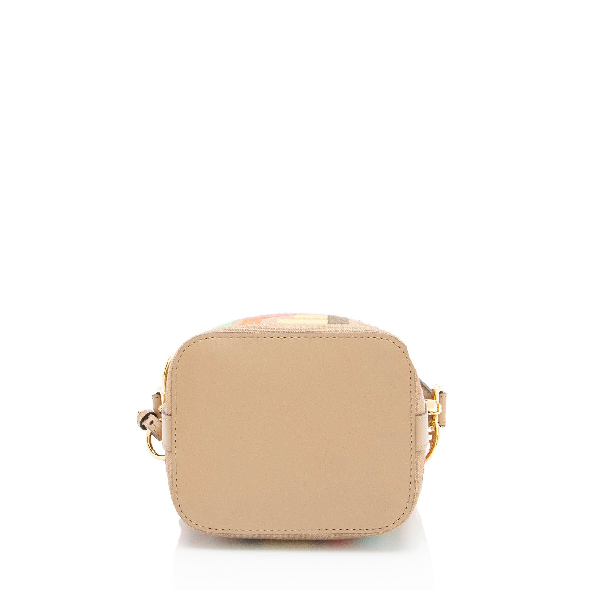 Fendi FF Embroidered Canvas Mon Tresor Mini Bucket Bag