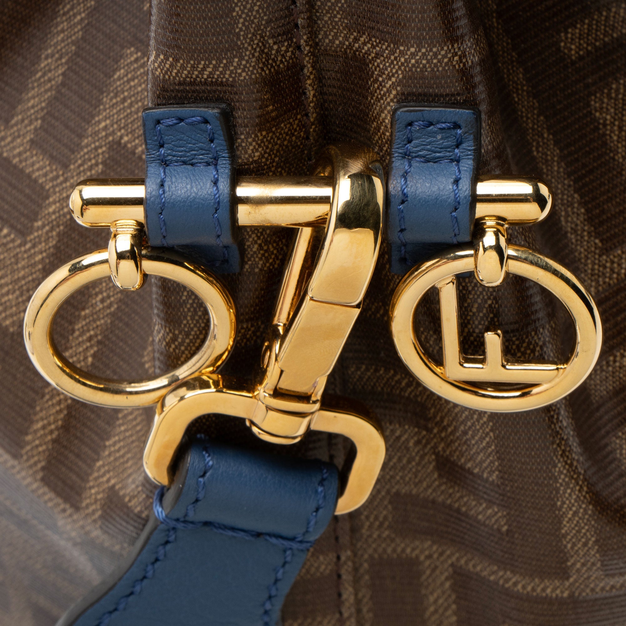 Fendi FF Spalmati Mon Tresor Grande Shoulder Bag