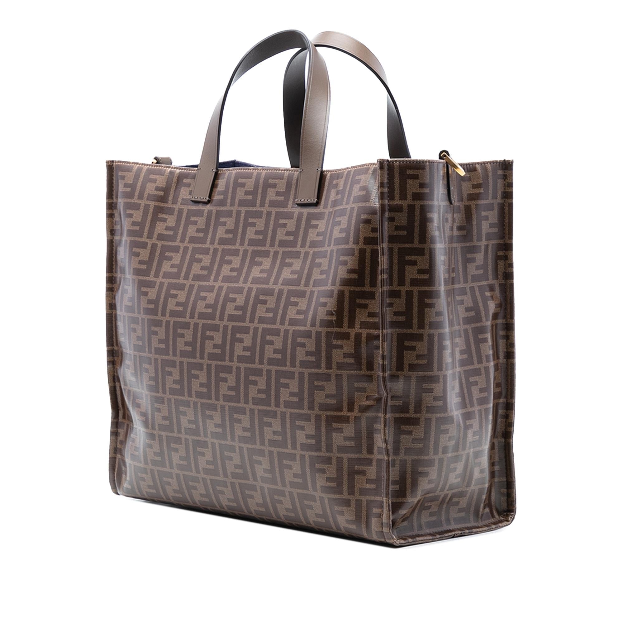 Fendi FILA Glazed Fabric FF 1974 Mania Shopping Tote