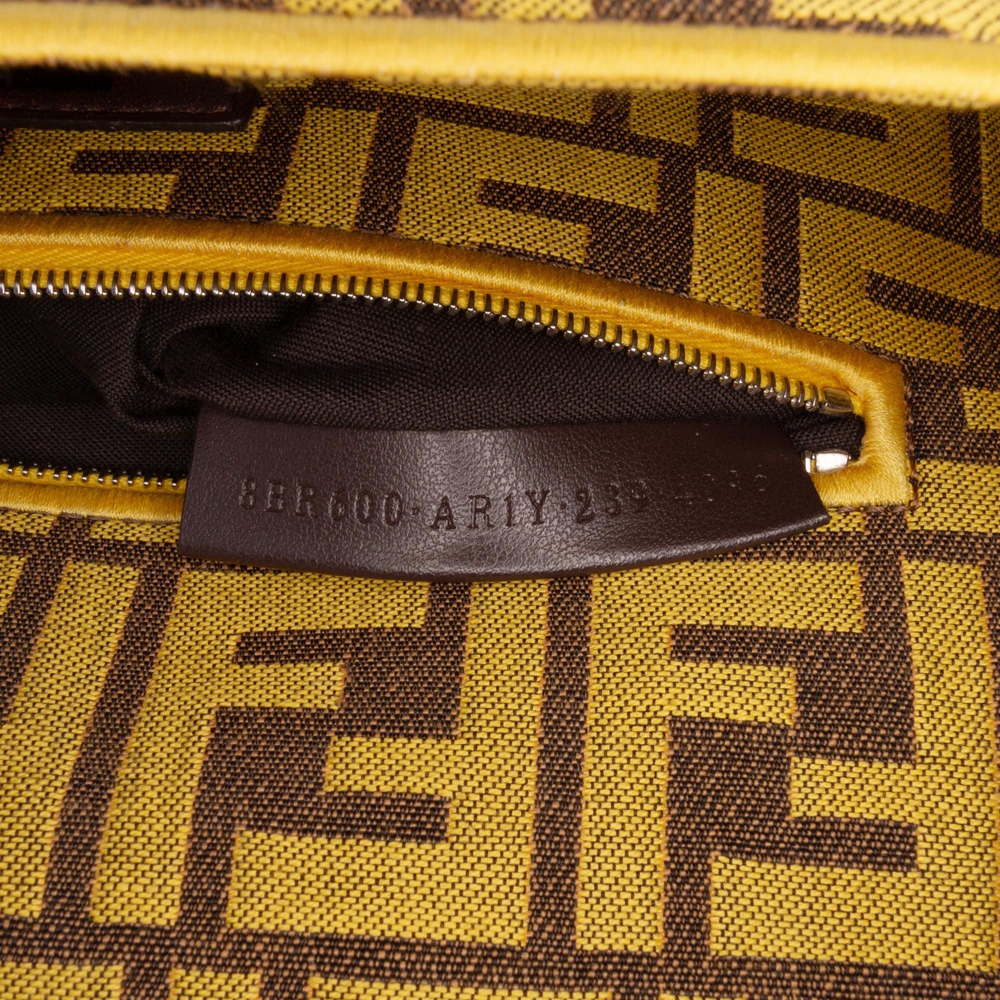 Fendi FRGMT x Zucca Embroidered Canvas Baguette Satchel