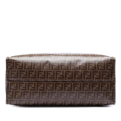 Fendi Fila Zucca Coated Canvas Logo Mania Shopper Tote