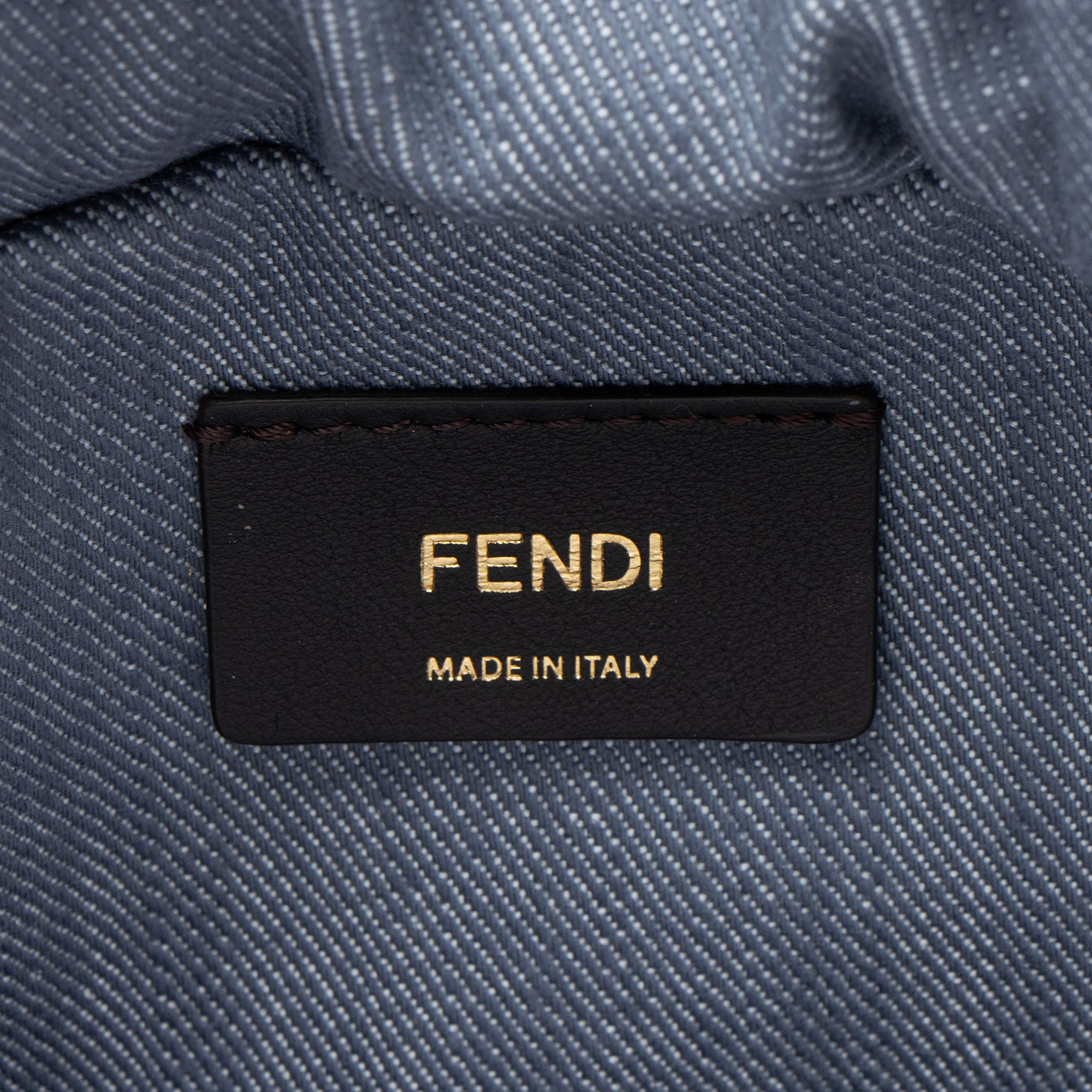 Fendi Denim Zucca Mamma Baguette Shoulder Bag