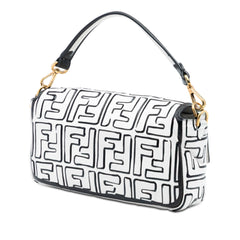 Fendi Joshua Vides California Sky Medium Embossed Leather Baguette Satchel