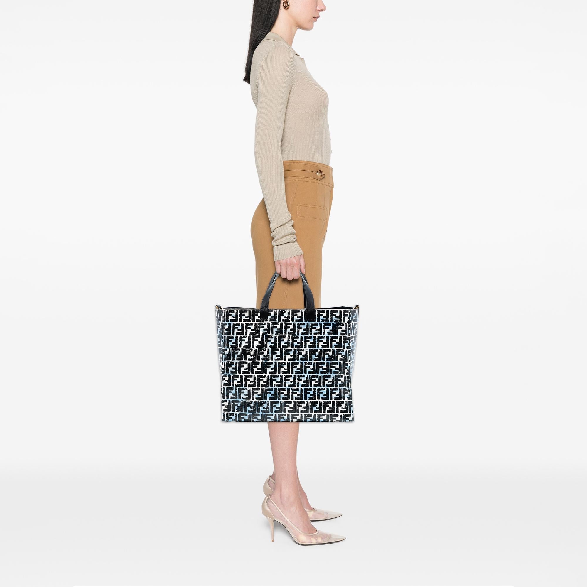 Fendi Joshua Vides Zucca Coated Canvas Cloudy Shopper Satchel