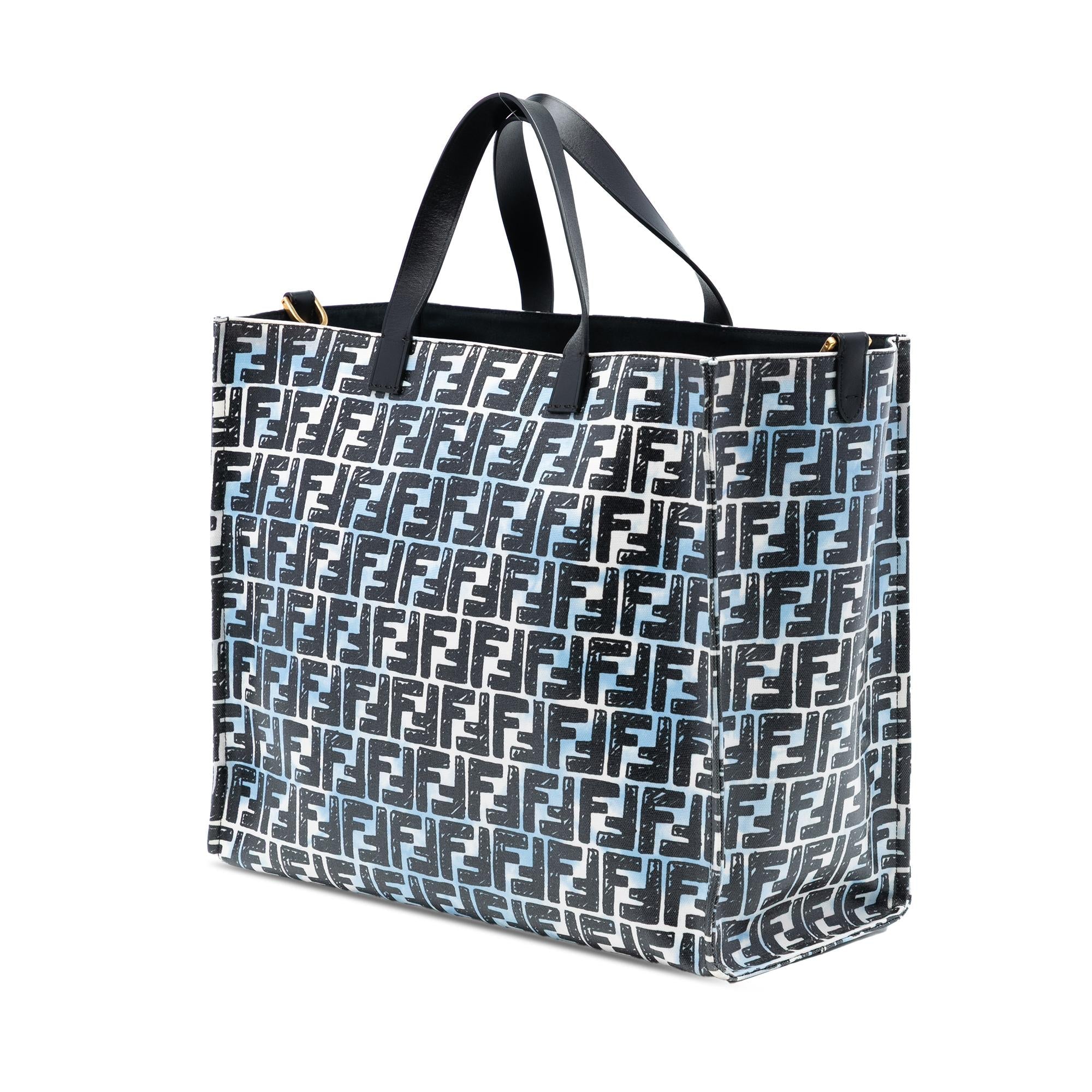 Fendi Joshua Vides Zucca Coated Canvas Cloudy Shopper Satchel