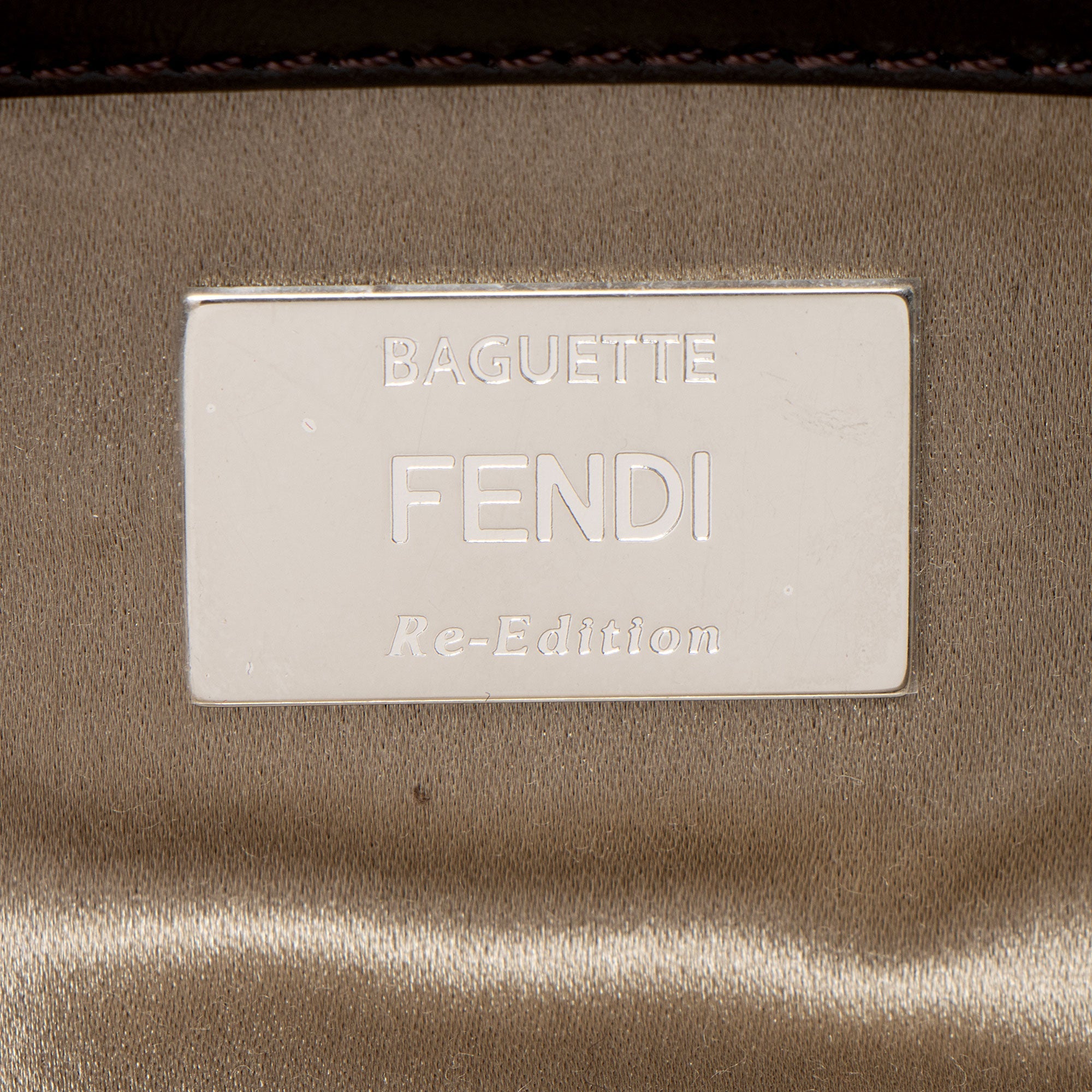 Fendi Knit Cashmere Baguette Shoulder Bag