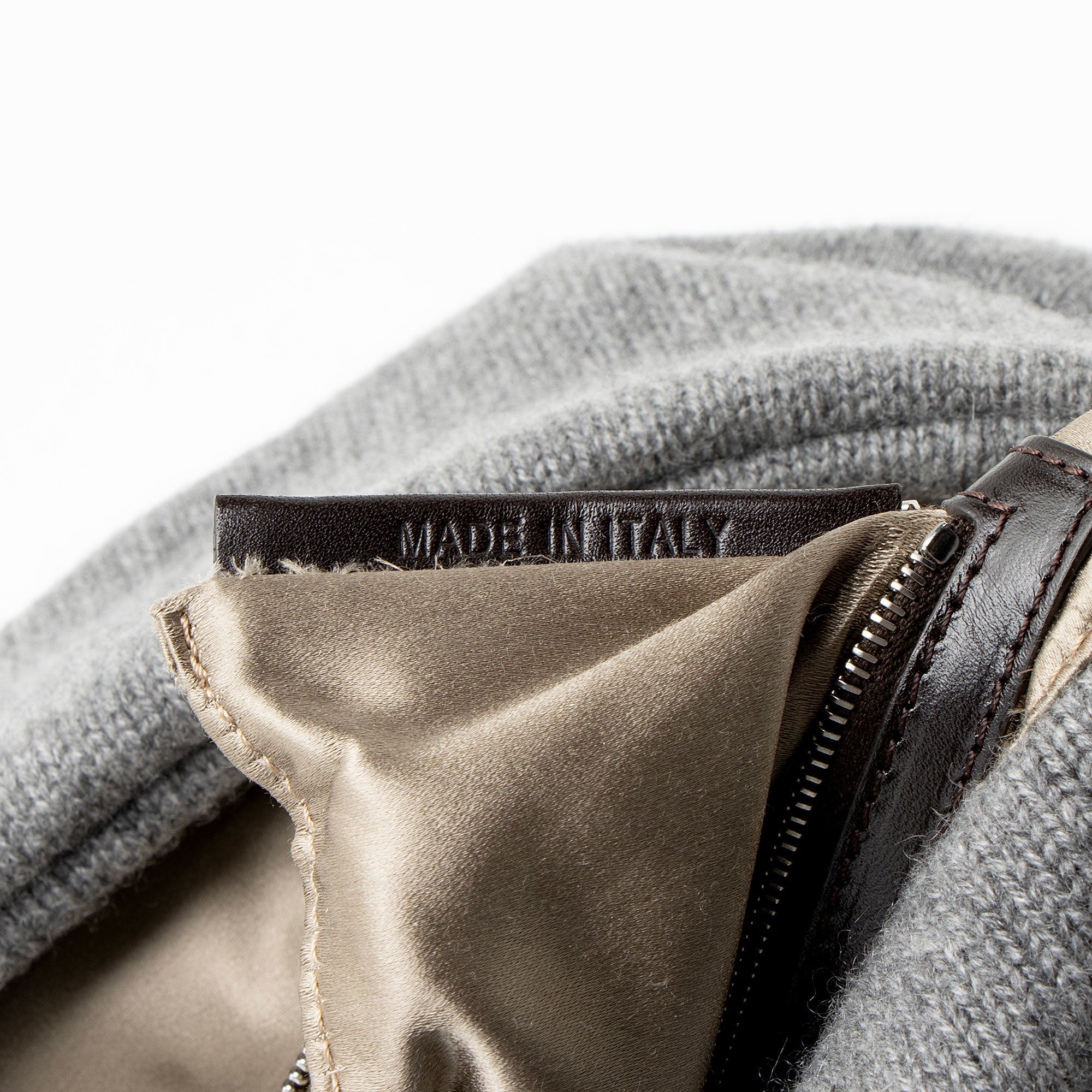 Fendi Knit Cashmere Baguette Shoulder Bag
