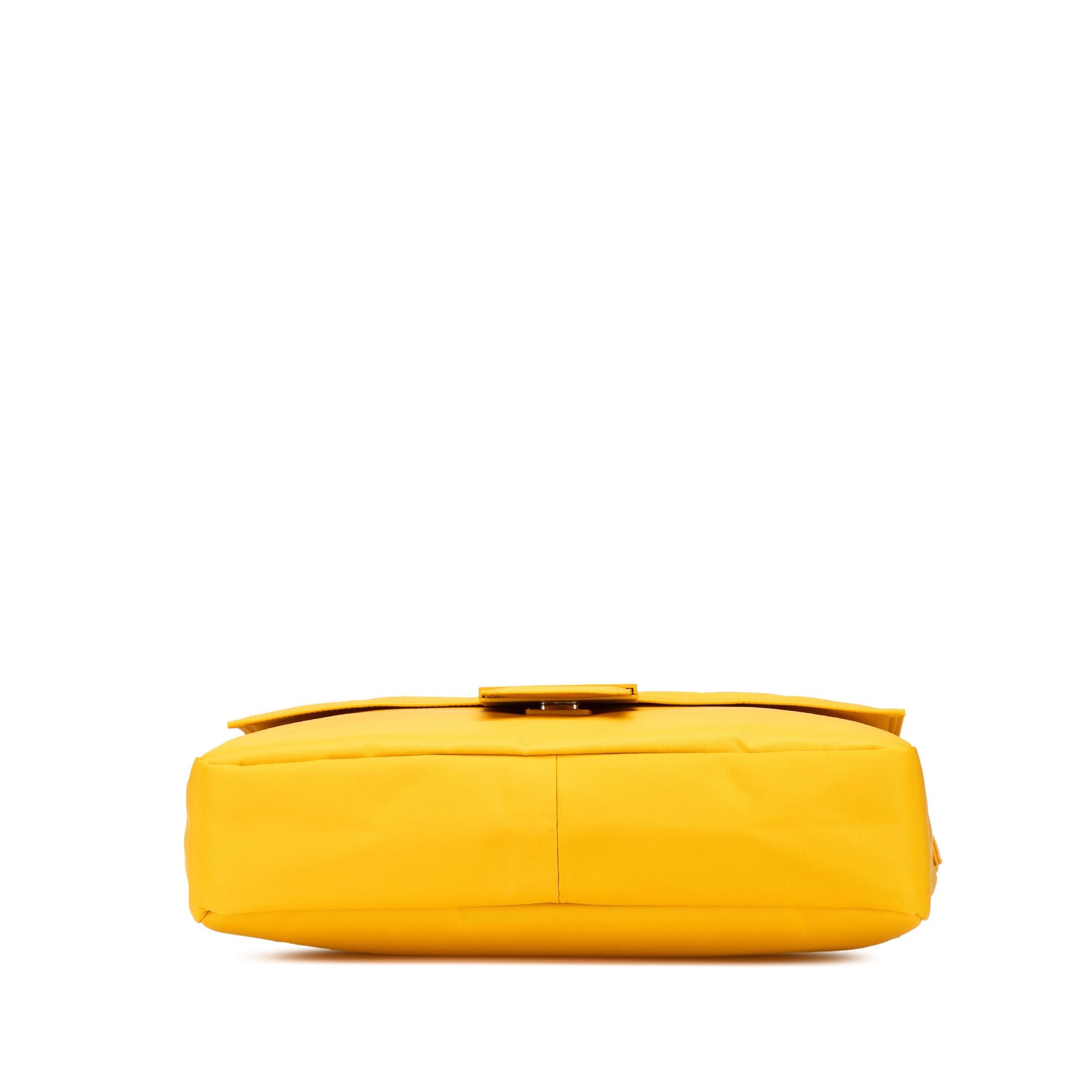 Fendi Large Econyl Nylon Baguette Satchel