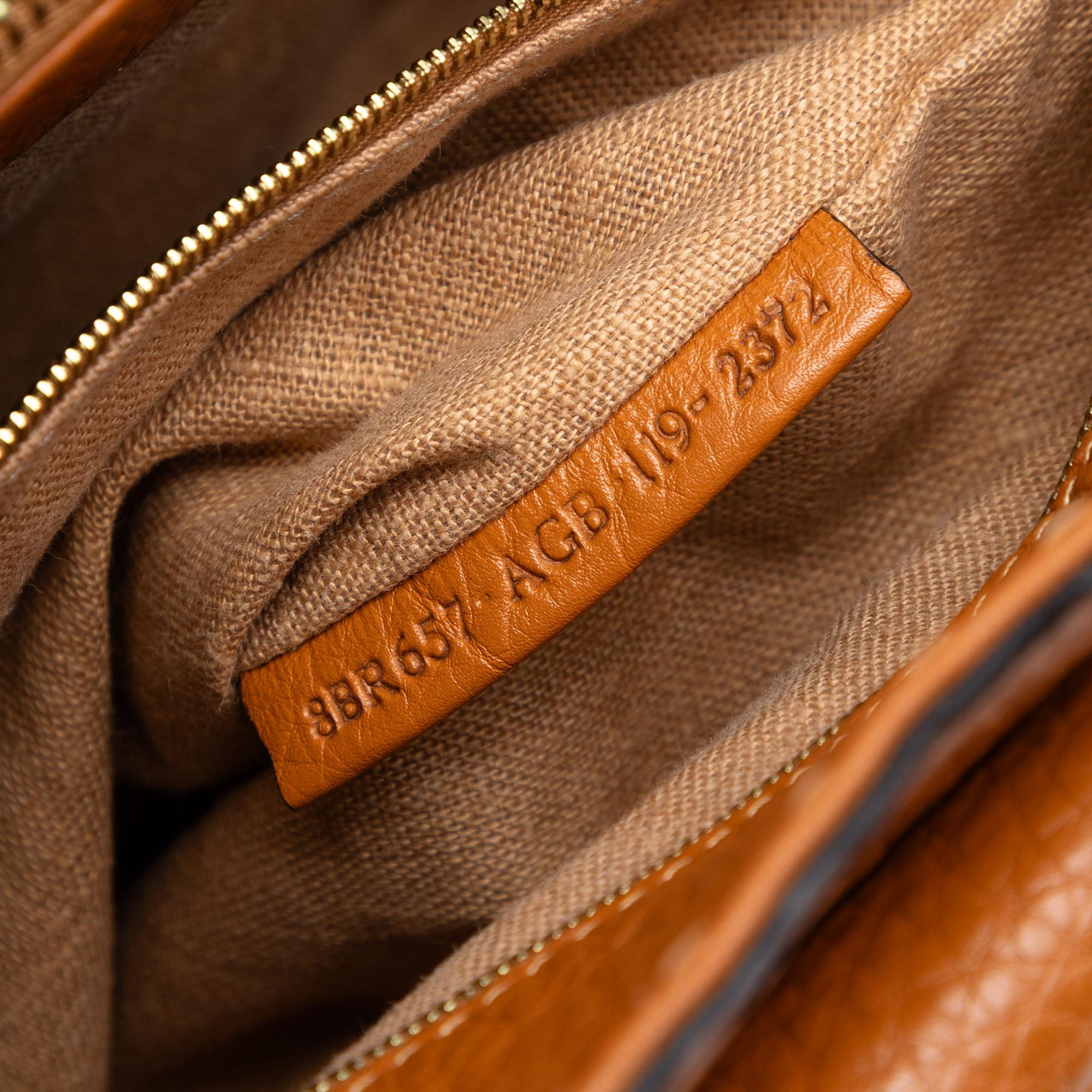 Fendi Large Leather Selleria Linda Handbag