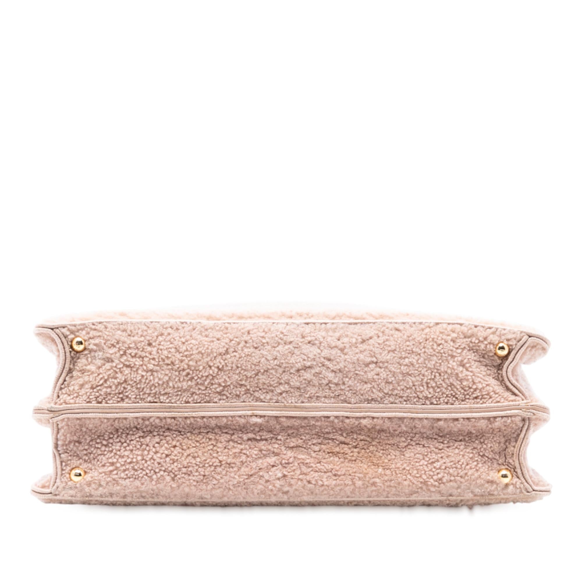 Fendi Large Shearling Peekaboo ISeeU Satchel