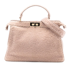 Fendi Large Shearling Peekaboo ISeeU Satchel