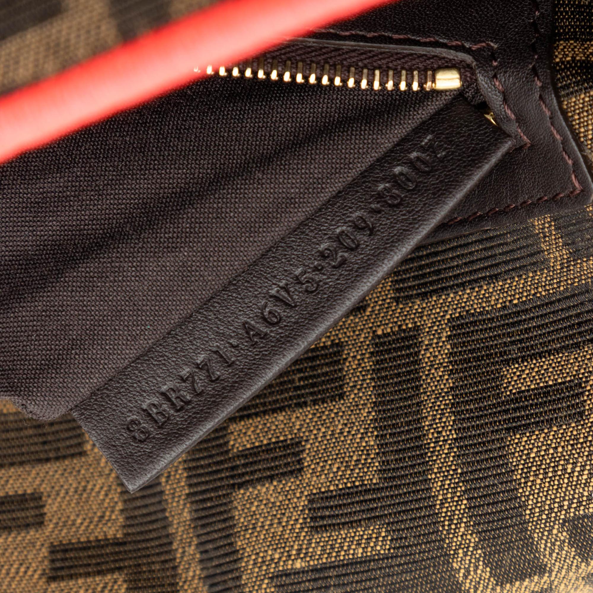 Fendi Large Zucca Canvas Baguette Satchel