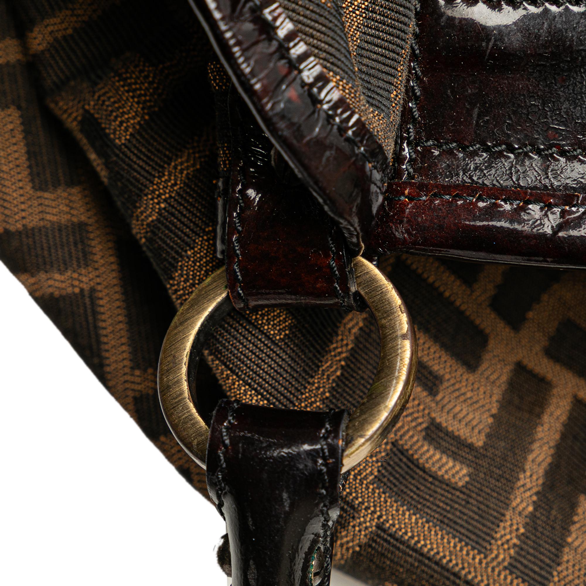 Fendi Large Zucca Canvas Chef Shoulder Bag