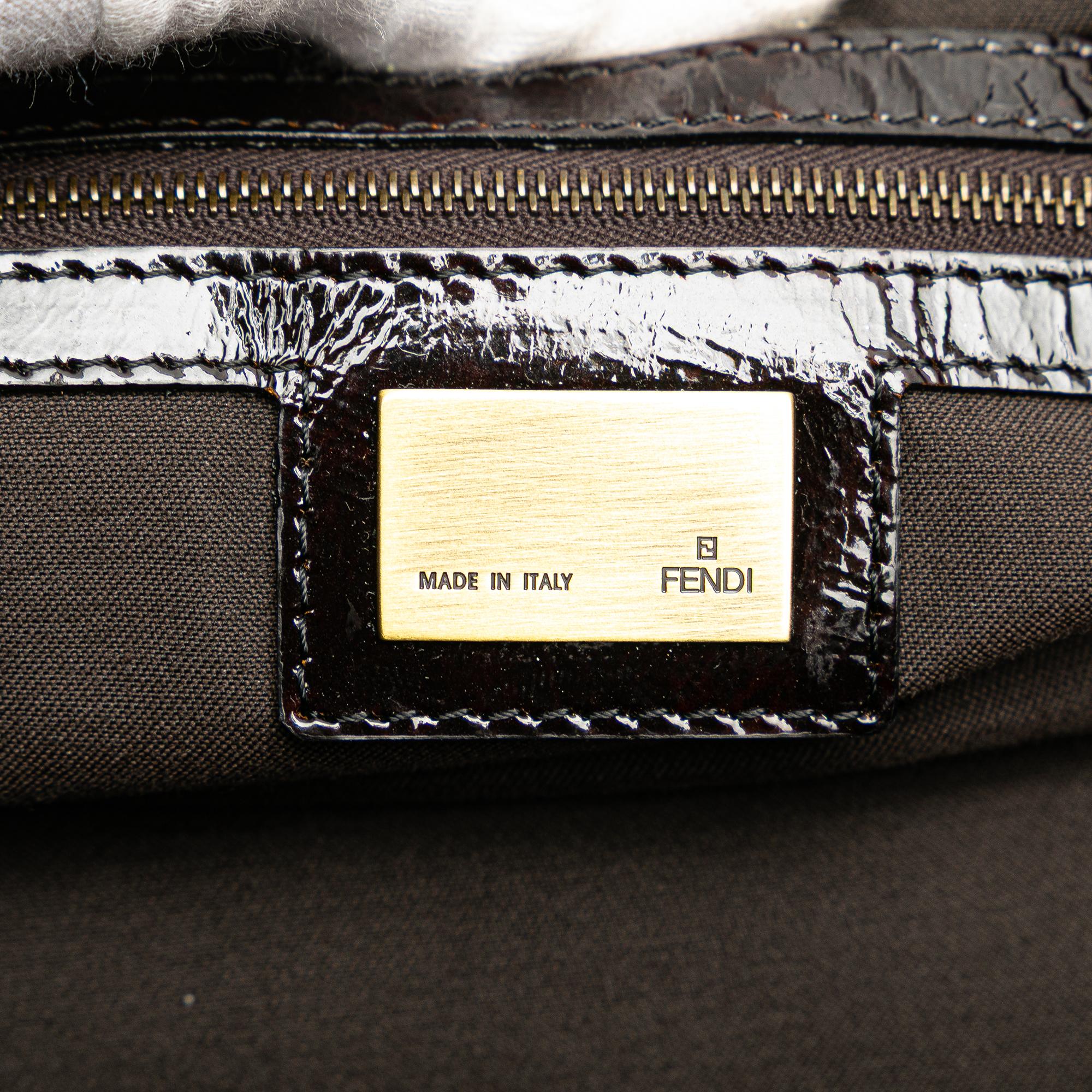 Fendi Large Zucca Canvas Chef Shoulder Bag