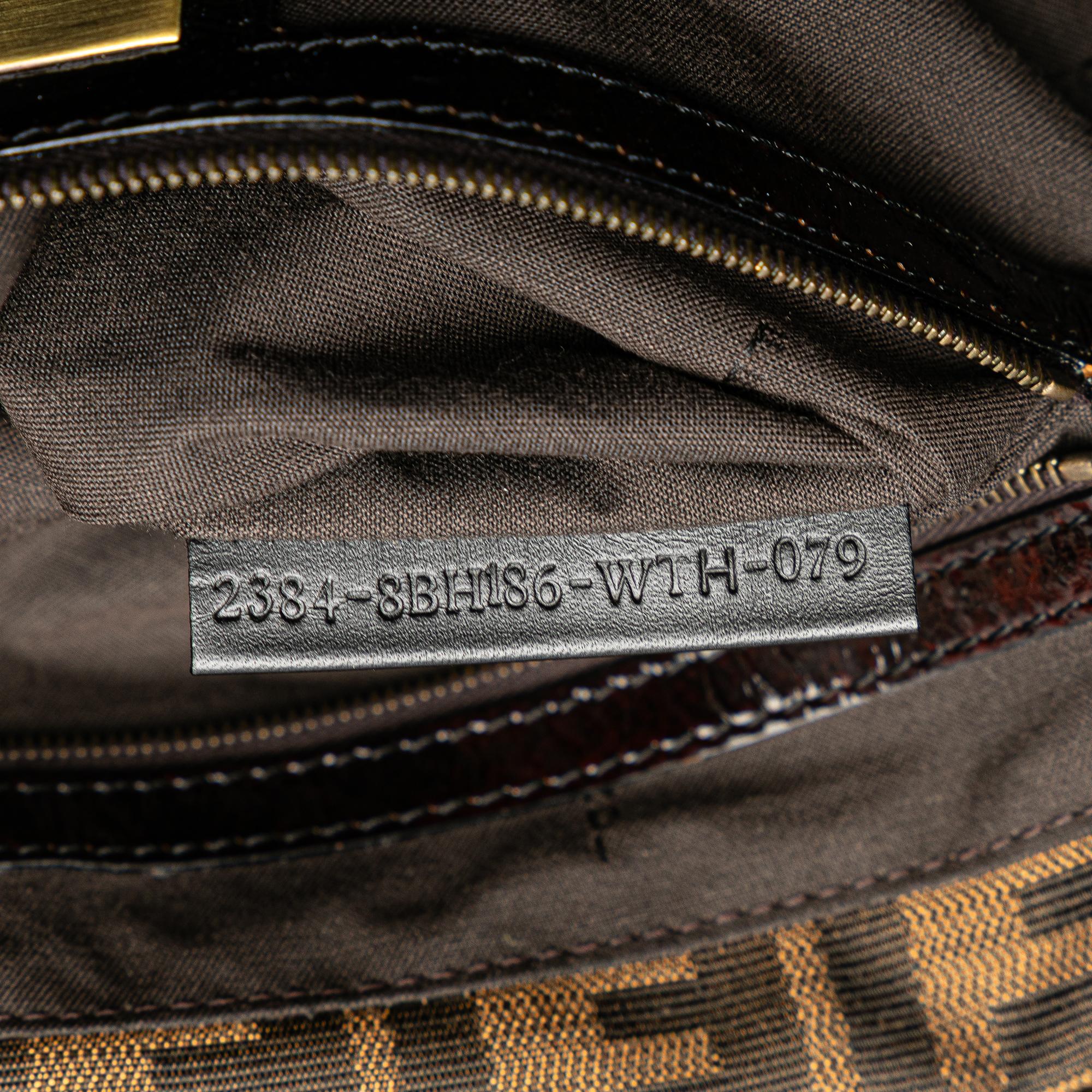 Fendi Large Zucca Canvas Chef Shoulder Bag