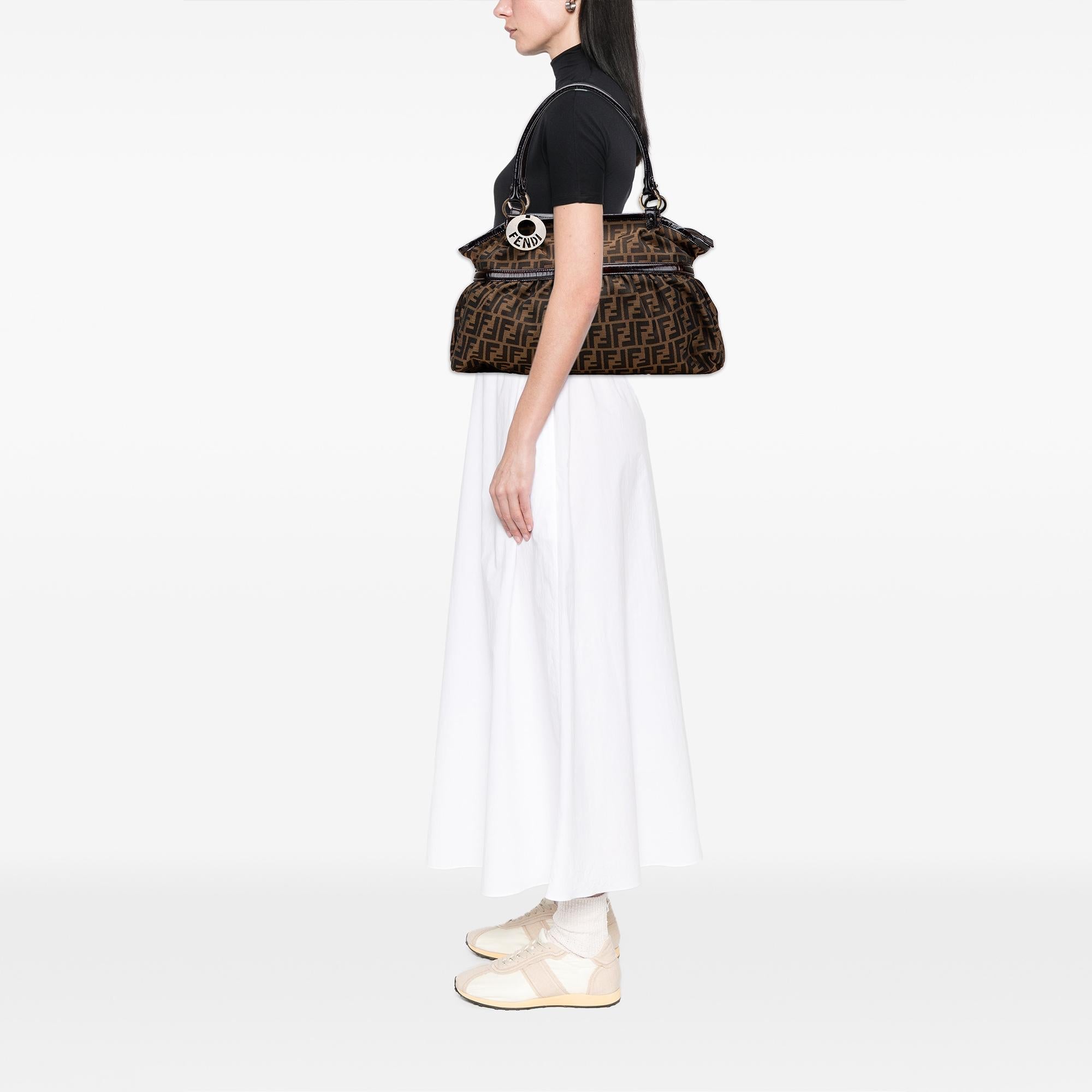 Fendi Large Zucca Canvas Chef Shoulder Bag