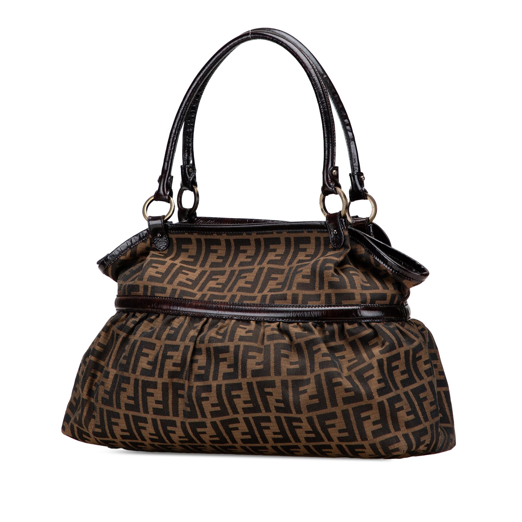 Fendi Large Zucca Canvas Chef Shoulder Bag