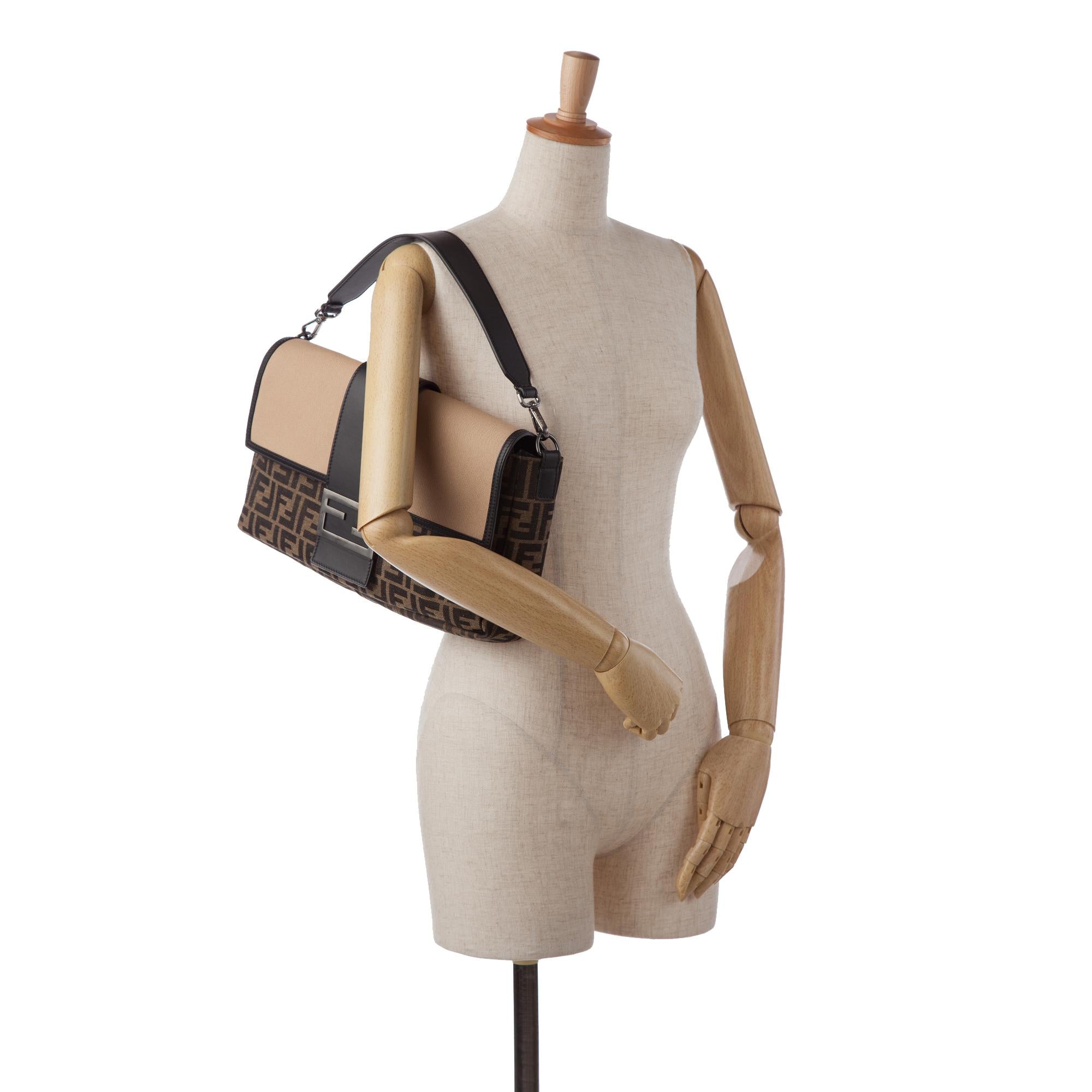 Fendi Large Zucca Canvas Convertible Belt Baguette