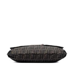 Fendi Large Zucca Canvas Mia Flap Shoulder Bag