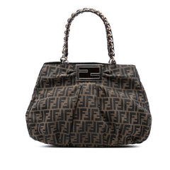 Fendi Large Zucca Canvas Mia Tote