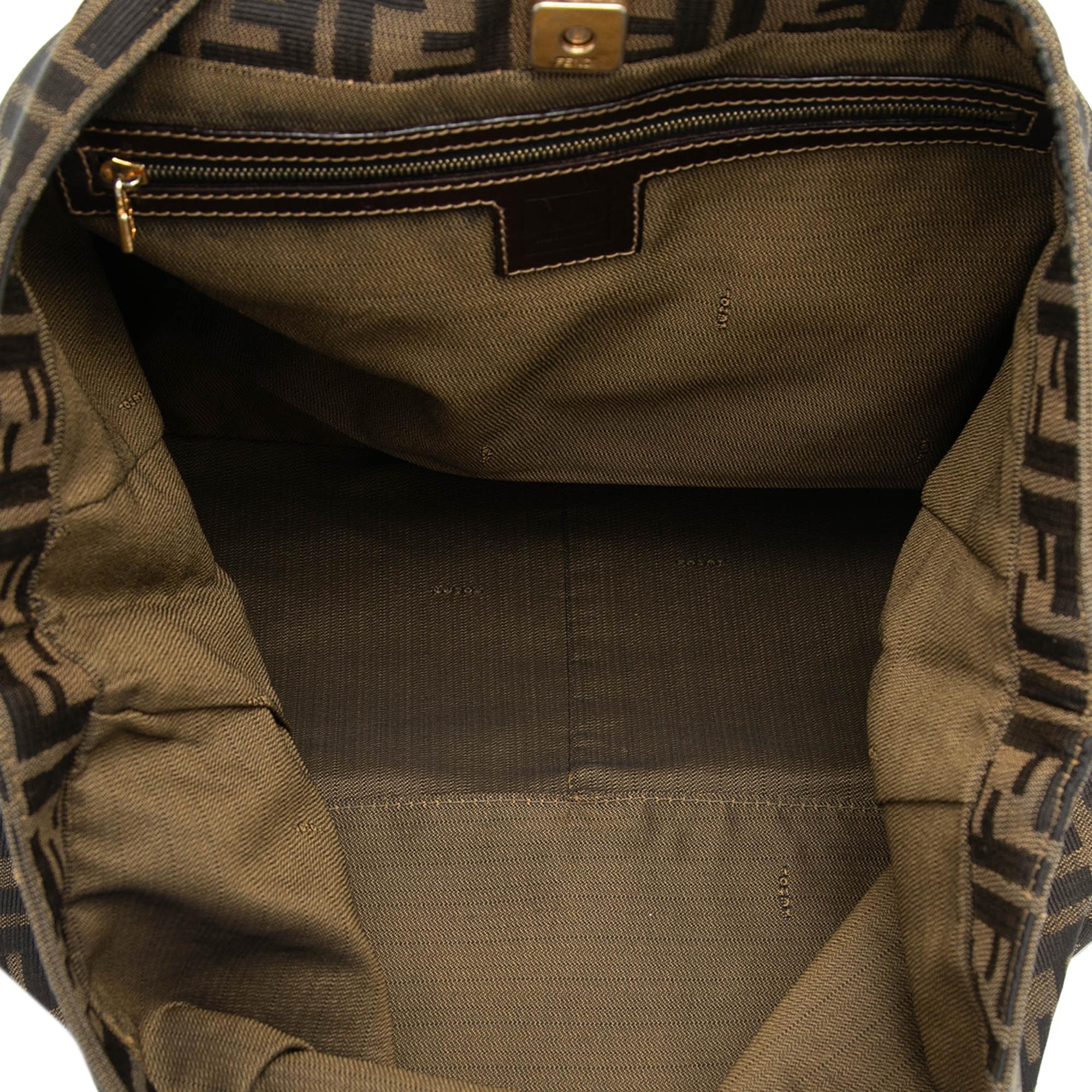 Fendi Large Zucca Canvas Twins Tote