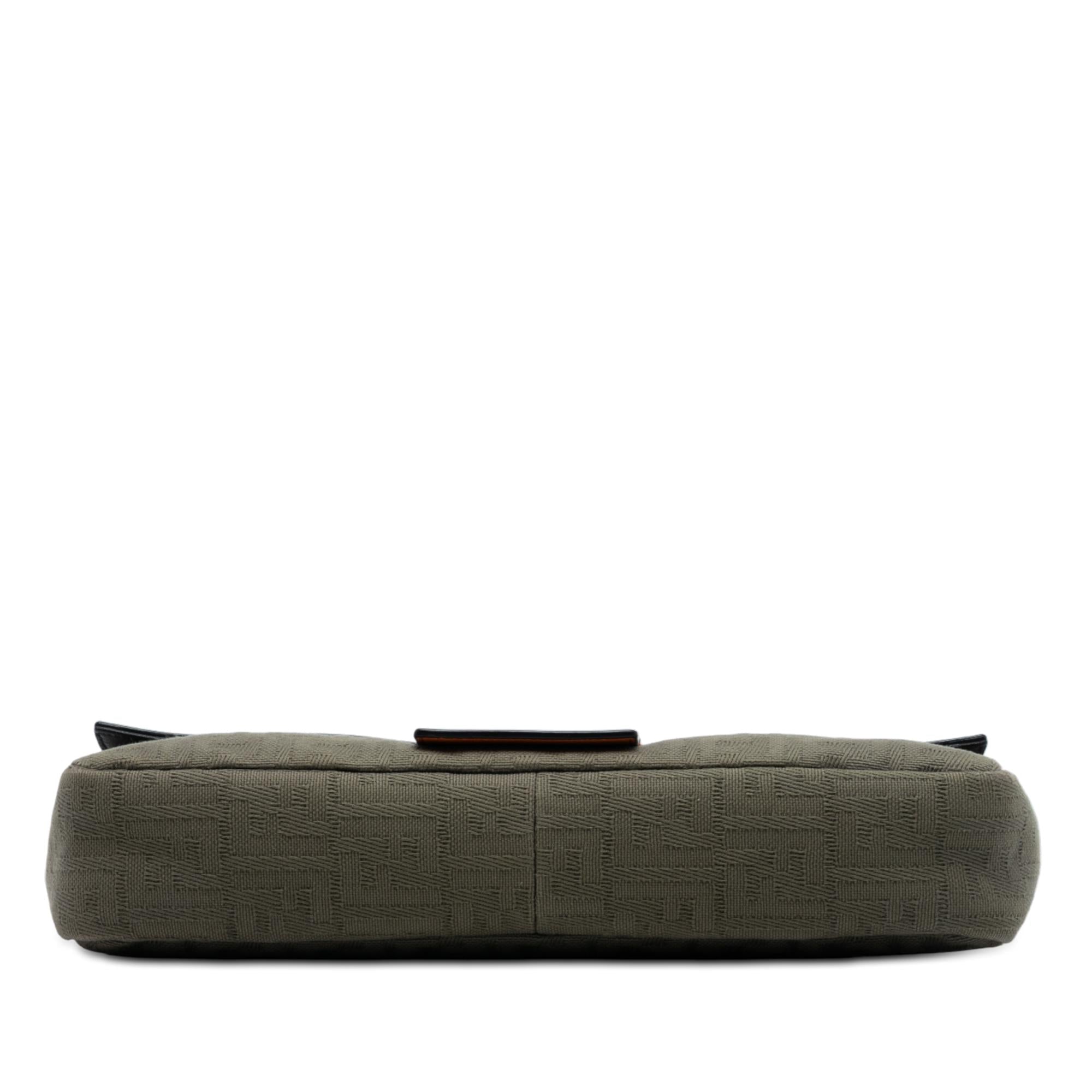Fendi Large Zucca Canvas and Leather Convertible Belt Baguette