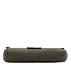 Fendi Large Zucca Canvas and Leather Convertible Belt Baguette