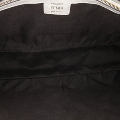 Fendi Large Zucca Embossed Leather Baguette Satchel