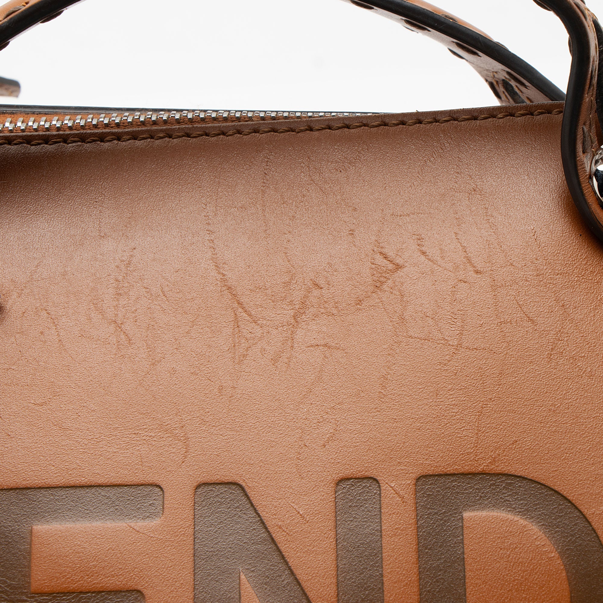 Fendi Leather Logo By The Way Boston Bag