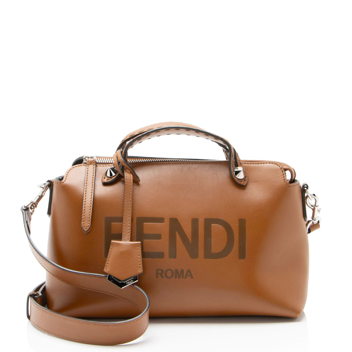 Fendi Leather Logo By The Way Boston Bag