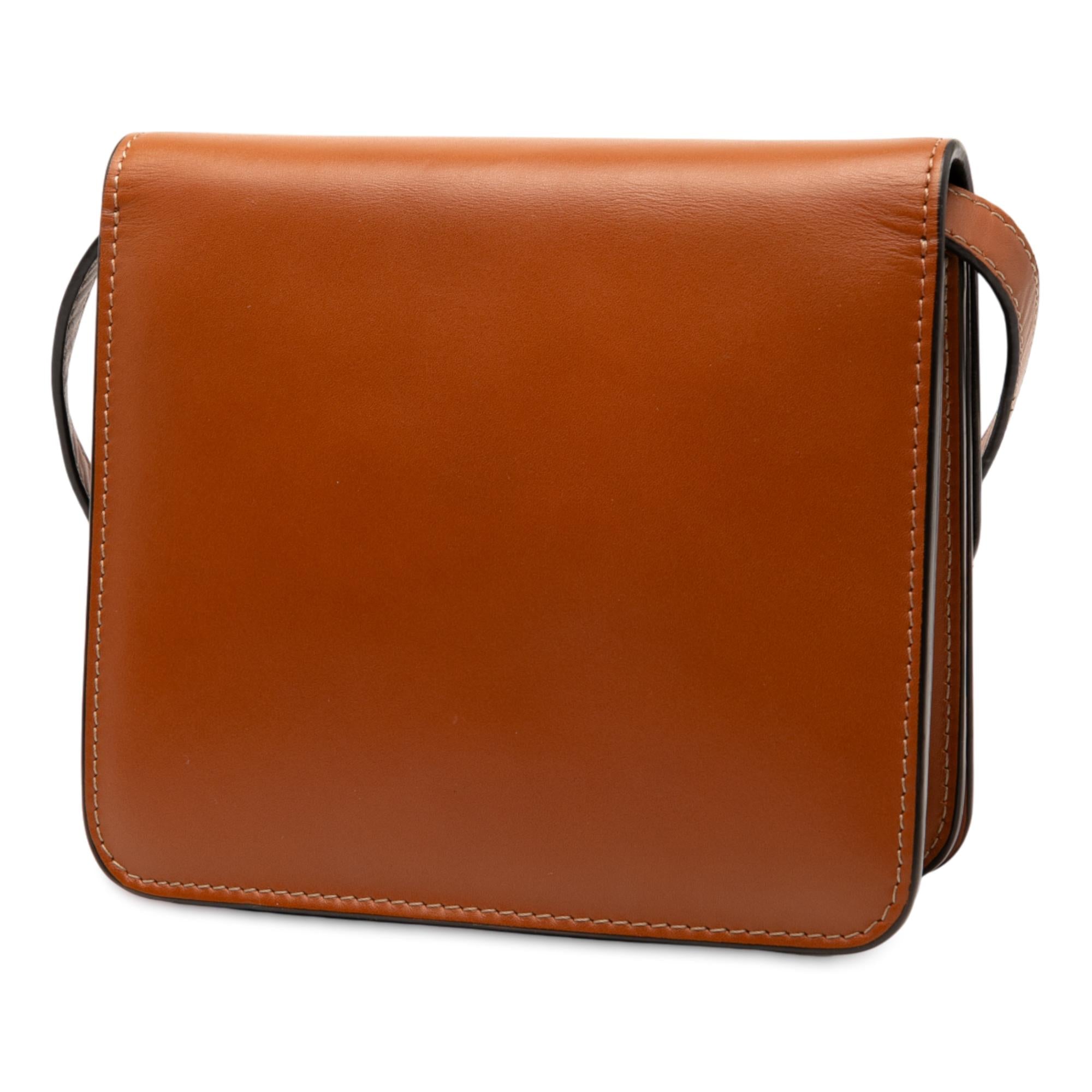 Fendi Leather Crystal Fab Crossbody