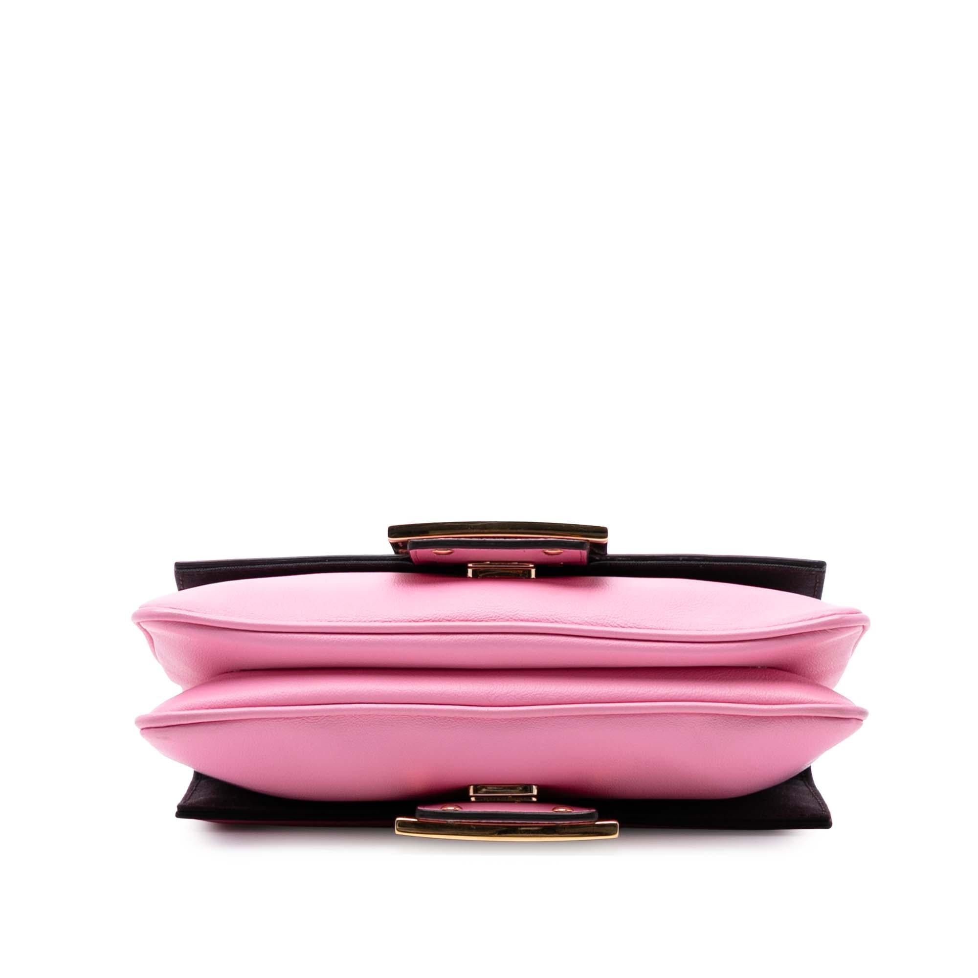 Fendi Leather Duo Baguette Crossbody