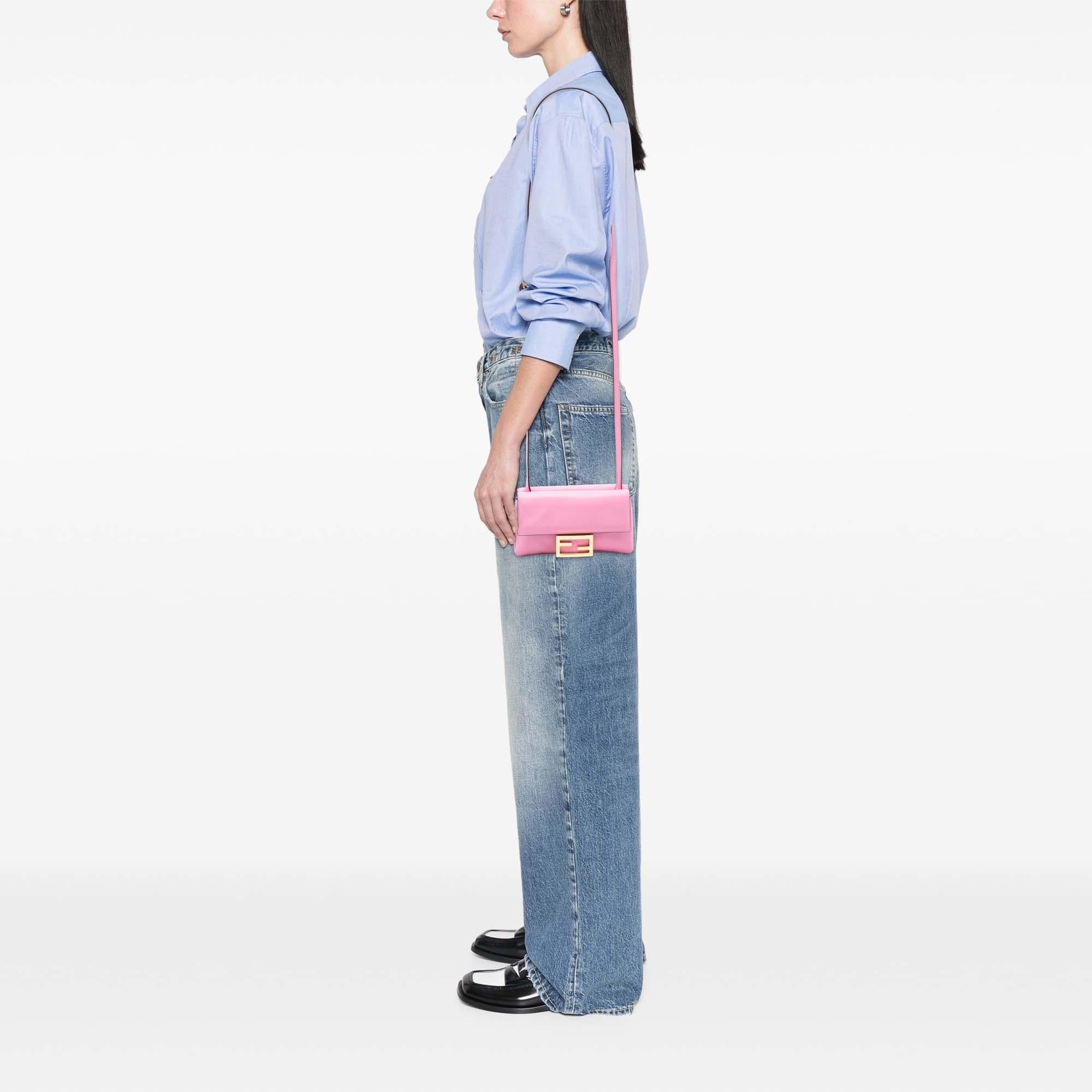 Fendi Leather Duo Baguette Crossbody