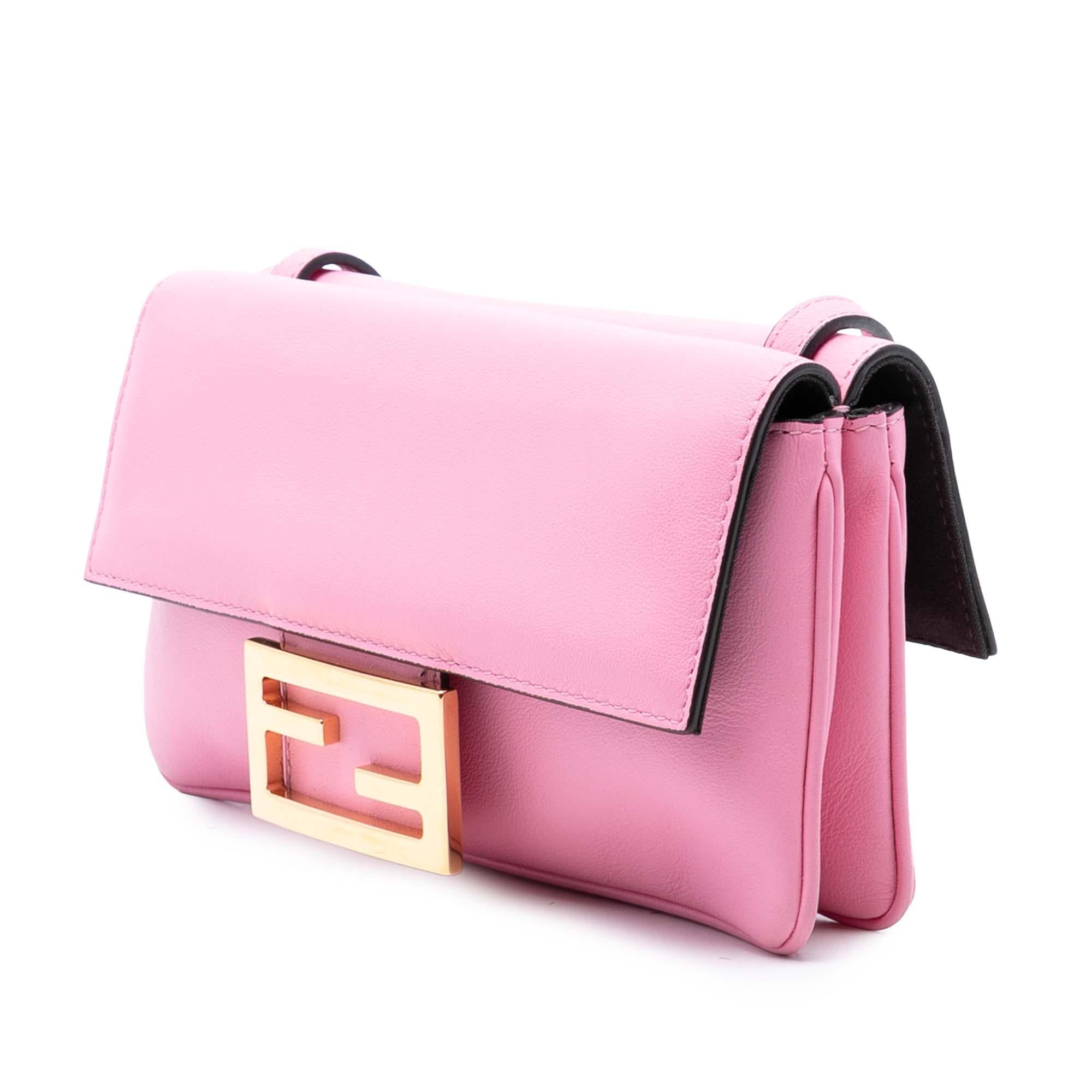 Fendi Leather Duo Baguette Crossbody
